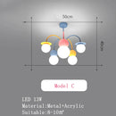 GobekUsa Cute Cartoon LED Chandelier Light for Kids Bedroom and Nursery