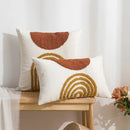GobekUsa Boho Loop Tufte Embroidered Cushion Cover Moroccan Geometric Decor Pillow