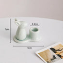 GobekUsa Bunny Rabbit Ceramic Candle Holder for Home Decor