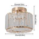 GobekUsa Crystal LED Ceiling Light Chandelier for Bedroom Living Room Dining Room