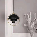 Nordic Art Deco Metal Pendant Light, White Black Gold