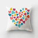 GobekUsa Love Heart Print Sofa Cushion Covers - Nordic Valentine's Day Wedding Decor Pillowcase