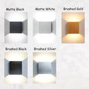 GobekUsa LED Up Down Wall Lamps: Gold & Silver Aluminium Wall Light for Bedroom, Living Room, Corridor