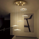 GobekUsa Lotus Leaf LED Pendant Chandelier for Staircase & Living Room Beauty