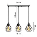 GobekUsa Industrial Wood Pendant Chandelier for Dinning Living Room Kitchen LED Fixture