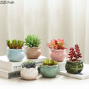 GobekUsa Lotus Flower Ceramic Vase: Small Plant Pots for Table Decoration and Room Aesthetic