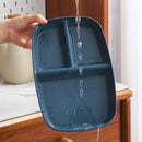 GobekUsa Divided Dish Diet Plate with 3 Compartments, Microwave Safe Dinnerware for Adults