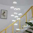 GobekUsa Lotus Leaf Chandelier: Modern Nordic Design for Living Room, Bedroom, Attic.
