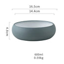 GobekUsa Japanese Ceramic Round Bowl - Restaurant Tableware and Household Snack Fruit Dessert Bowl