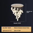 GobekUsa Ceramic LED Staircase Pendant Light Two-Tone Adjustable for Living, Dining, Bedroom