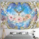 GobekUsa Elk Tapestry Wall Hanging Mystical Starry Sky Home Decor