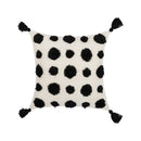 GobekUsa Boho Tufted Beige White Tassel Pillow Cover Home Decor Square Beaded Case