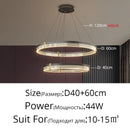 GobekUsa Acrylic Circle Chandelier Pendant Lights - Modern Indoor Lighting Decor for Living Room