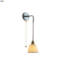GobekUsa Ceramic LED Wall Sconce Modern Nordic Design Adjustable Pull Chain Switch WC Mirror Light