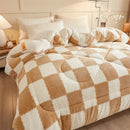 GobekUsa Cozy Checkerboard Cashmere Weighted Blanket for Ultimate Winter Warmth