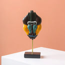GobekUsa African Abstract Face Monkey Sculpture for Modern Home Decor
