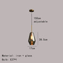 GobekUsa Gray Amber Glass Pendant Lamp for Home and Office Lighting