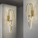 GobekUsa Gold LED Wall Sconce Dimmable Lighting Fixture Polished Steel Modern Luminarias