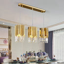 GobekUsa Gold K9 Crystal LED Chandelier for Living Room Kitchen Dining Bedroom