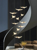 GobekUsa Dolphin Pendant Chandelier: Luxe Staircase & Lobby Décor for Hotel, Mall & Home