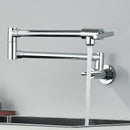 GobekUsa Double Joint Pot Filler Faucet Swing Arm Wall Mount Kitchen Tap