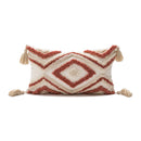 GobekUsa Boho Loop Tufted Tassel Pillow Cover - Ethnic Embroidered Decorative Cushion
