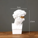 GobekUsa Gold David Statue Resin Sculpture Artwork Ornament for Living Room