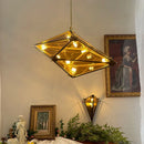 GobekUsa Angular Diamond Glass Chandelier Ceiling Light for Home Decor