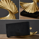 GobekUsa Golden Resin Abstract Sculpture for Modern Home & Office Decor