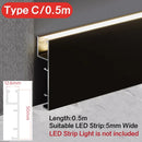 GobekUsa LED Skirting Profile: Hidden Corner Recessed Aluminum Baseboard Light Strip