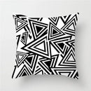 GobekUsa Heart Stripe Pillow Cases | Black & White Polyester Cushion Covers