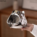 GobekUsa Bulldog Ceramic Ashtray - Desktop Smoking Accessories for Weed - Portable Ashtray Gift