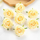 GobekUsa 10Pcs Silk Blue Rose Wedding Party Decoration DIY Bridal Accessories Artificial Flowers