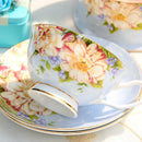 GobekUsa Ceramic Afternoon Tea Set with Spoon - Elegant Tea Cup, Saucer, and Mug Combo