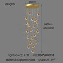 GobekUsa Gourd Shaped Crystal Chandelier for Living Room & Restaurant
