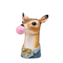 GobekUsa Animal Bust Succulent Vase Hand-Painted Resin Figure with Giraffe/Zebra/Bear/Panda Blowing Bubbles