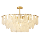 GobekUsa Crystal Chandelier: Modern Brass Luxury for Living Room & Bedroom