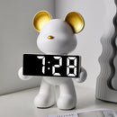 GobekUsa Elegant Bear Clock Ornament for Home Decor and Living Room Craftmanship