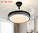GobekUsa LED Fan Lamp: Modern Invisible Ceiling Chandelier for Living Room, Bedroom & Dining Room