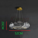 GobekUsa Lotus Leaf Acrylic LED Chandelier Pendant Light for Dining Room, Bedroom, Living Room