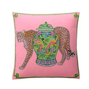 GobekUsa Chinoiserie Zebra & Peonies Cushion Cover with Tassels