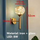GobekUsa Glass Bubble LED Chandelier: Nordic Art Star Bright Indoor Lighting for Romantic Atmosphere