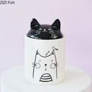 GobekUsa Black Cat Ceramic Jewelry Box Cosmetic Jar Aroma Can Candy Pots