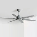 GobekUsa Large 6-Blade Stainless Steel Ceiling Fan for Living Room, Bedroom, Office