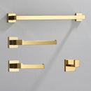GobekUsa Brushed Gold Bathroom Hardware Set Stainless Steel Towel Bar Robe Hook Toilet Paper Holder