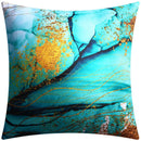 GobekUsa Blue Floral Cushion Cover 45x45cm for Modern Home Decor & Office Sofa