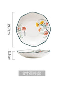 GobekUsa Bone China Rice Noodles Bowl and Dinner Plate Set