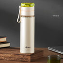 GobekUsa Glass Thermos Cup Tea Separation Set Vacuum Bottle Stainless Steel Office Business Style