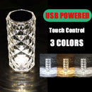 GobekUsa Crystal LED Night Light, USB Rechargeable Ambient Lamp for Room Decor