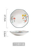GobekUsa Bone China Rice Noodles Bowl and Dinner Plate Set